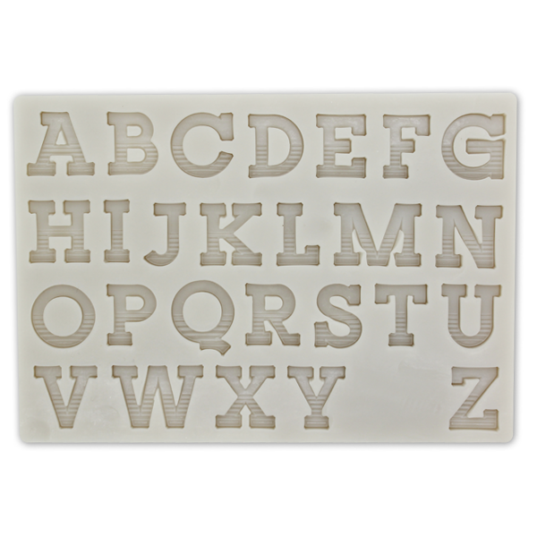 Silicone Fondant Mold Capital Alphabet - bakeware bake house kitchenware bakers supplies baking