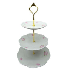 3-Tier Floral Serving Platter