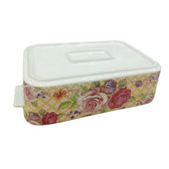 Porcelain Baking & Serving Dish Floral 2Pcs