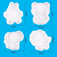 Animal Fondant Cutter 4Pcs Set