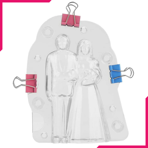 Acrylic Chocolate Bride & Groom Mold - bakeware bake house kitchenware bakers supplies baking