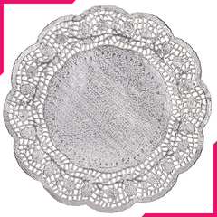 Doilies Baking Paper Mat Silver 4" 10cm - bakeware bake house kitchenware bakers supplies baking