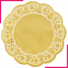 Doilies Baking Paper Mat Golden 4.5" 11.4cm - bakeware bake house kitchenware bakers supplies baking