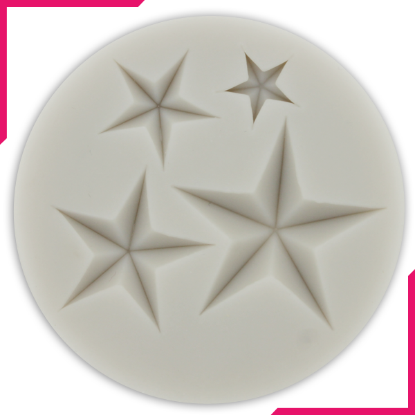 Silicone Fondant Mold Stars - bakeware bake house kitchenware bakers supplies baking