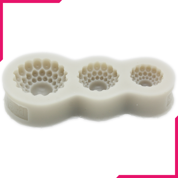 Silicone Fondant Mold 3 Cavity Pearls - bakeware bake house kitchenware bakers supplies baking