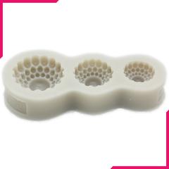 Silicone Fondant Mold 3 Cavity Pearls - bakeware bake house kitchenware bakers supplies baking
