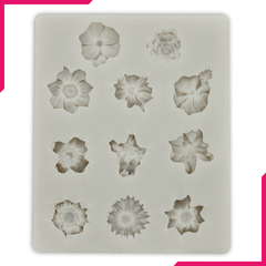 Silicone Fondant Mold 11 Flowers - bakeware bake house kitchenware bakers supplies baking