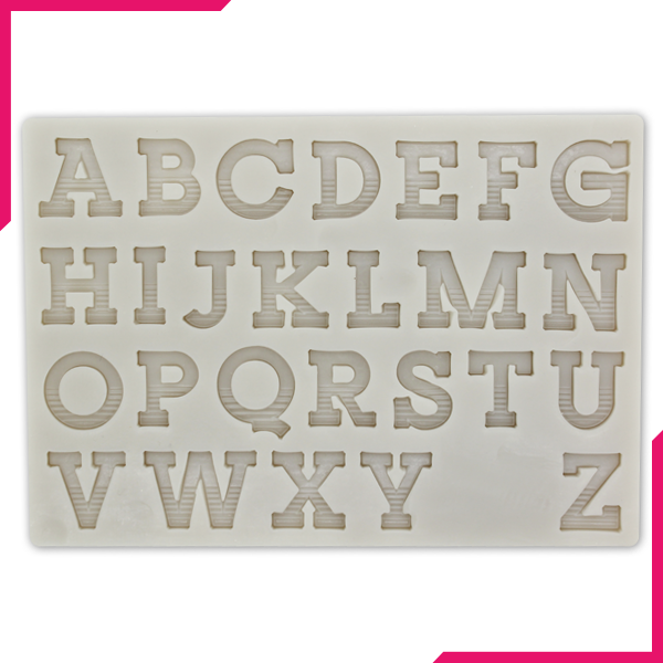Silicone Fondant Mold Capital Alphabet - bakeware bake house kitchenware bakers supplies baking