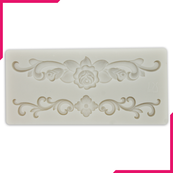 Silicone Fondant Mold Rose lace Border - bakeware bake house kitchenware bakers supplies baking
