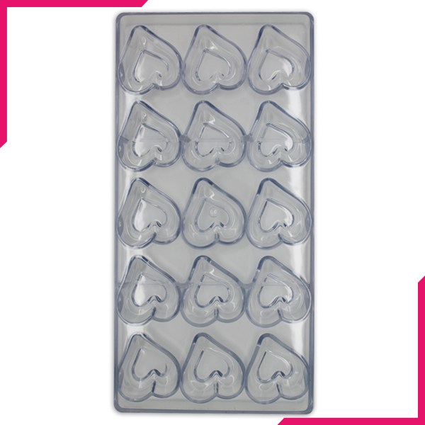 Acrylic Heart Chocolate Mold - bakeware bake house kitchenware bakers supplies baking