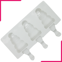 Ice Cream Popsicle Silicone Mold 3 Cavity - bakeware bake house kitchenware bakers supplies baking