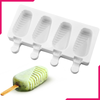 Ice Cream Popsicle Silicone Mold 4 Cavity - bakeware bake house kitchenware bakers supplies baking