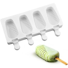 Ice Cream Popsicle Silicone Mold 4 Cavity - bakeware bake house kitchenware bakers supplies baking