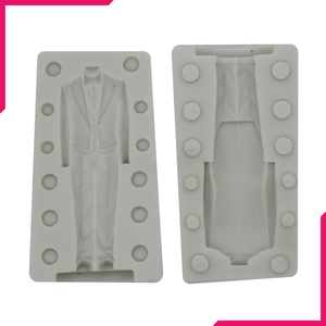 3D Man Suit Evening Dress Silicone Mold - bakeware bake house kitchenware bakers supplies baking