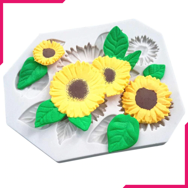Sun Flower Leaf Silicone Mold - bakeware bake house kitchenware bakers supplies baking
