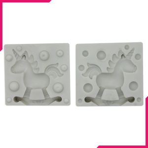 3D Rocking Unicorn Silicone Mold - bakeware bake house kitchenware bakers supplies baking