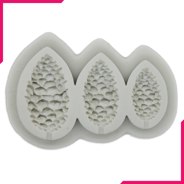 Silicone Fondant Mold 3 Leaves - bakeware bake house kitchenware bakers supplies baking