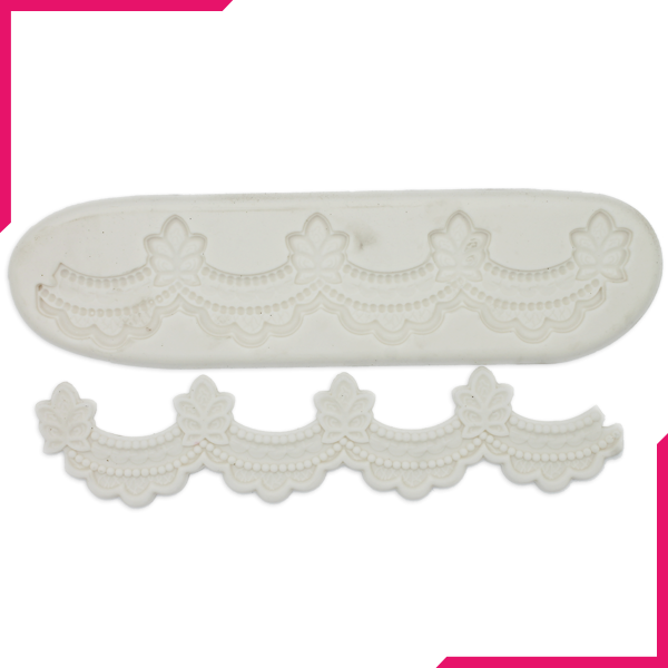 Silicone Fondant Mold Lace Border - bakeware bake house kitchenware bakers supplies baking