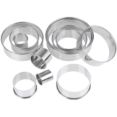 Round Cookie Cutter Steel 14 Pcs - bakeware bake house kitchenware bakers supplies baking