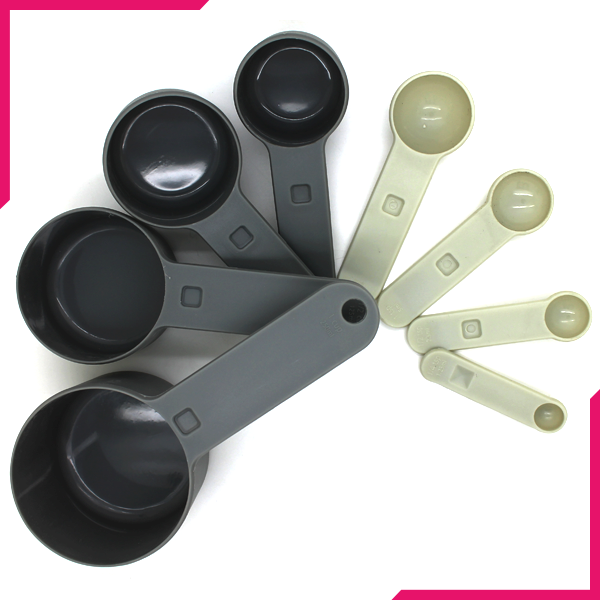 Measuring Cups & Spoons Set 8 Pcs - bakeware bake house kitchenware bakers supplies baking