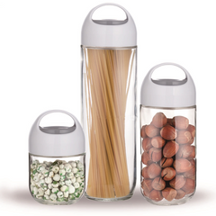 Brilliant Glassware Storage Jar Set 3Pcs - bakeware bake house kitchenware bakers supplies baking