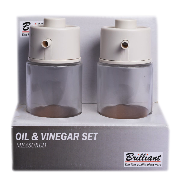 Brilliant Glassware Oil & Vinegar Set - bakeware bake house kitchenware bakers supplies baking