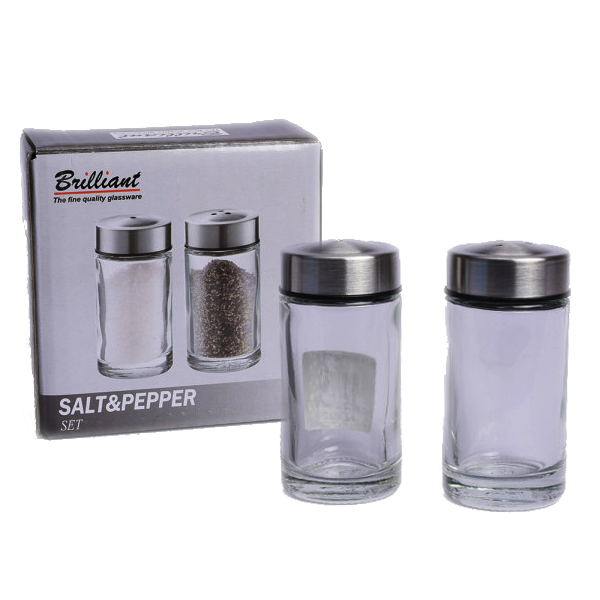 Brilliant Glassware Salt & Pepper Set - bakeware bake house kitchenware bakers supplies baking