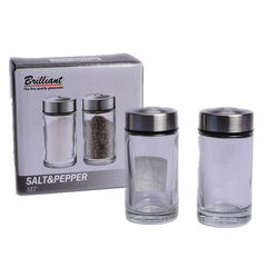Brilliant Glassware Salt & Pepper Set - bakeware bake house kitchenware bakers supplies baking