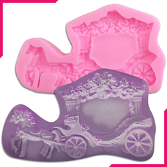 Romantic Wedding Horse Carriage Silicone Mold - bakeware bake house kitchenware bakers supplies baking