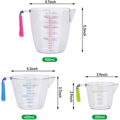 3pcs Plastic Measuring Cup - bakeware bake house kitchenware bakers supplies baking