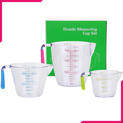 3pcs Plastic Measuring Cup - bakeware bake house kitchenware bakers supplies baking