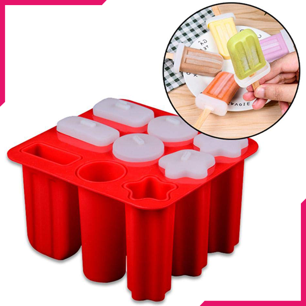 Silicone Popsicle Mold 9 Cavity - bakeware bake house kitchenware bakers supplies baking