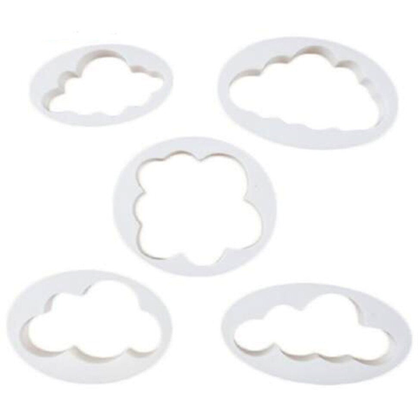 Fluffy Cloud Cutters 5Pcs - bakeware bake house kitchenware bakers supplies baking