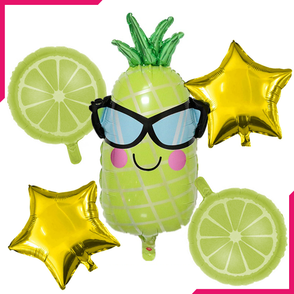 Foil Balloons Tropical Theme 5Pcs - bakeware bake house kitchenware bakers supplies baking