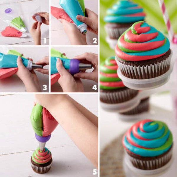 Wilton Tri Color Swirl Coupler - bakeware bake house kitchenware bakers supplies baking