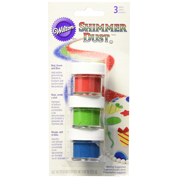 Edible Shimmer Dust - Red, Green and Blue - bakeware bake house kitchenware bakers supplies baking