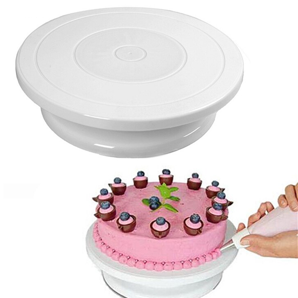 Cake Decorating Turntable White - bakeware bake house kitchenware bakers supplies baking