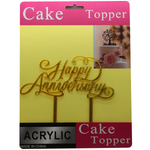 Happy Anniversary Cake Topper - bakeware bake house kitchenware bakers supplies baking