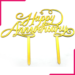 Happy Anniversary Cake Topper - bakeware bake house kitchenware bakers supplies baking