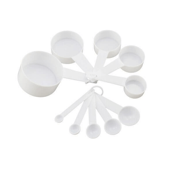 Measuring Cups & Spoons White - bakeware bake house kitchenware bakers supplies baking