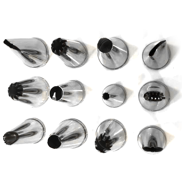 Decorating Tip Set 12 Pcs - bakeware bake house kitchenware bakers supplies baking