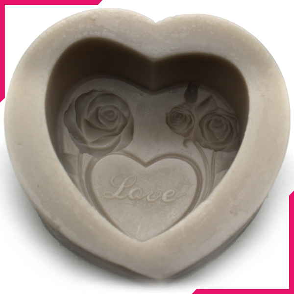 Love Heart Silicone Fondant Mold - bakeware bake house kitchenware bakers supplies baking