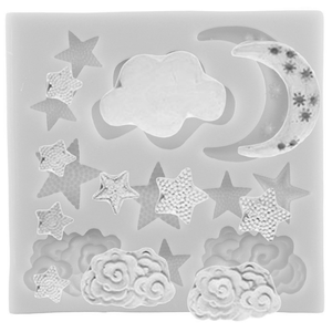Moon Star Cloud Silicone Mold - bakeware bake house kitchenware bakers supplies baking