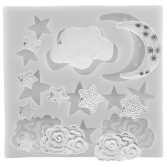 Moon Star Cloud Silicone Mold - bakeware bake house kitchenware bakers supplies baking