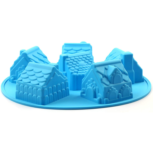 Villa Houses Silicone Mold 6-Cavity - bakeware bake house kitchenware bakers supplies baking