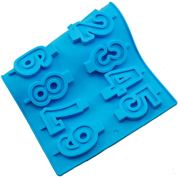Number 0-9 Silicone Lollipop Mold - bakeware bake house kitchenware bakers supplies baking