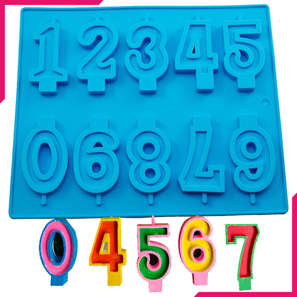 Number 0-9 Silicone Lollipop Mold - bakeware bake house kitchenware bakers supplies baking