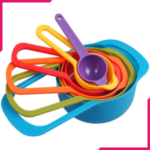 Measuring Cups and Spoons Set Colorful - bakeware bake house kitchenware bakers supplies baking