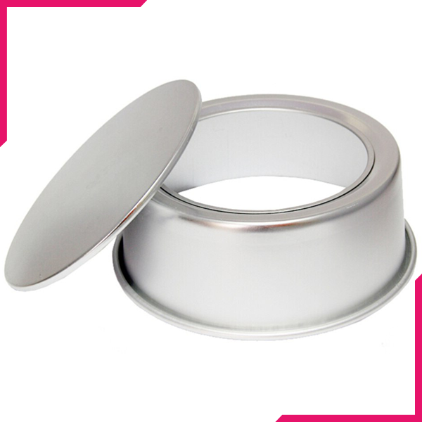Cake Pan Silver Removable Lid 5 Inches - bakeware bake house kitchenware bakers supplies baking