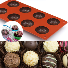 Silicone Mold Half Sphere 8 Cavity - bakeware bake house kitchenware bakers supplies baking